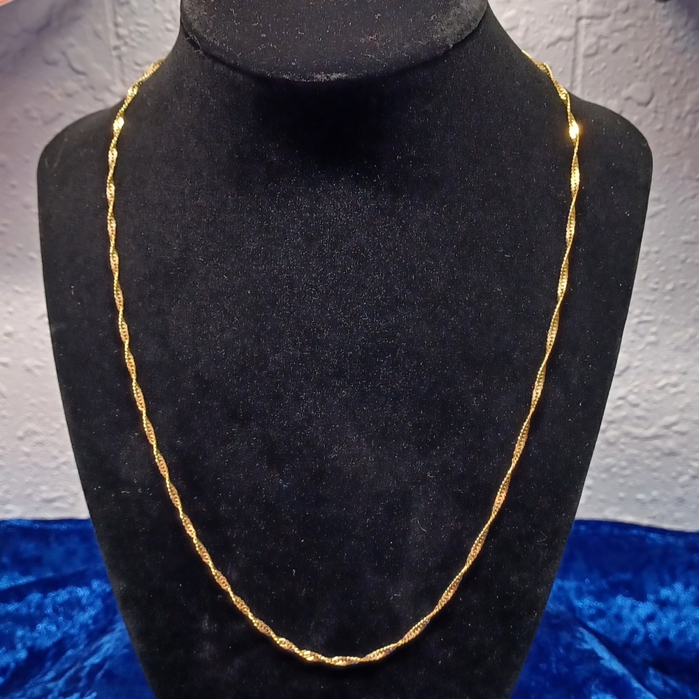14K Twisted Herringbone Necklace